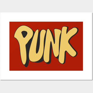 Yellow Punk Text Posters and Art